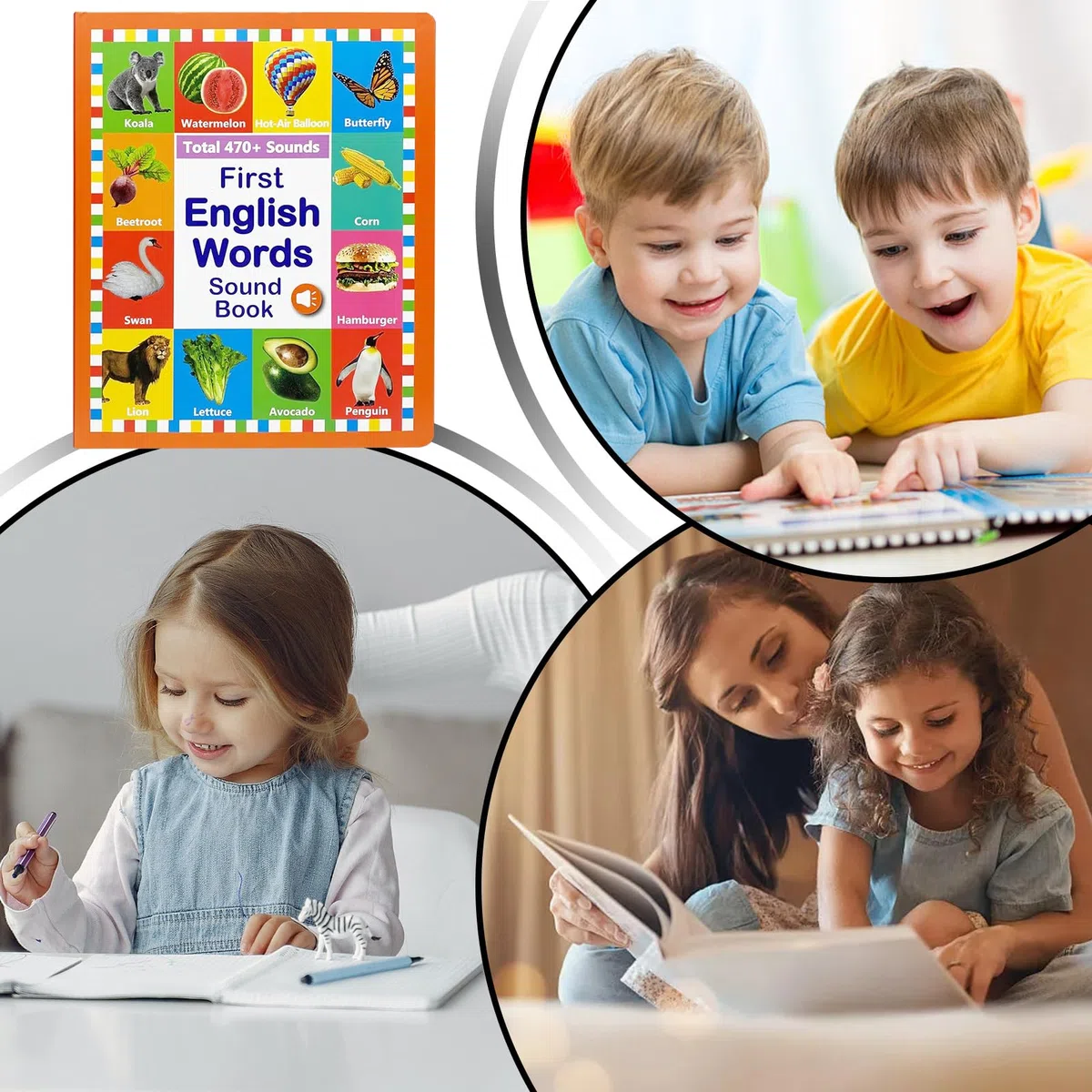Mówiąca książka do angielskiego Interaktywna zabawka edukacyjna angażująca