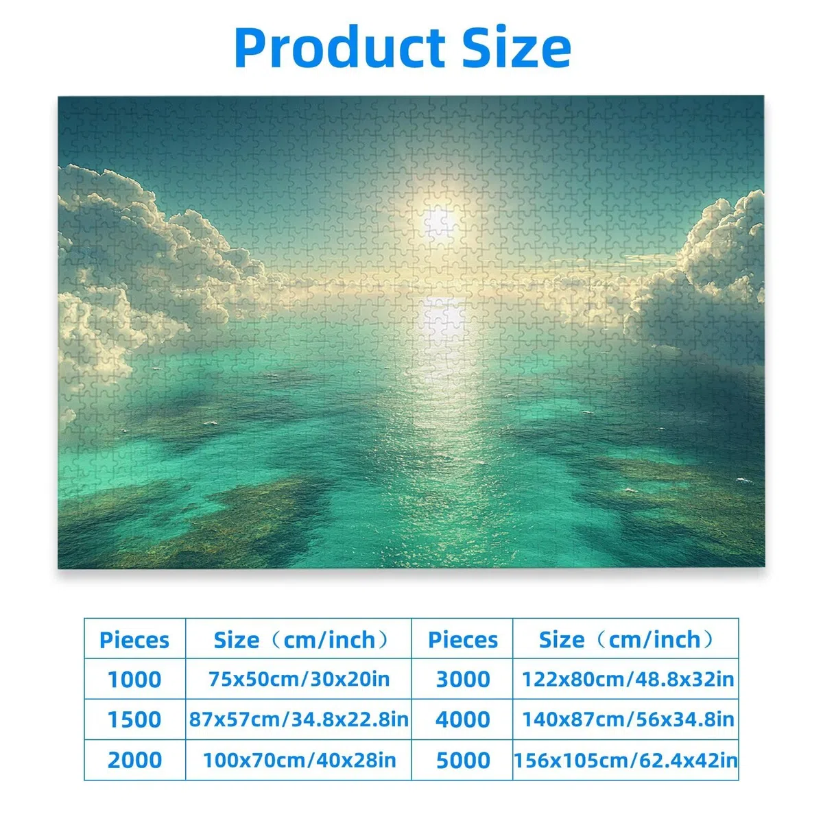 Puzzle 1000 sztuk oceanu, puzzle krajobrazowe 1000 sztuk dla dorosłych i nastolatków, drewniane puzzle z wykwintnym opakowaniem, rodzinne gry edukacyjne, dekoracje domu, prezent dla dorosłych-3289