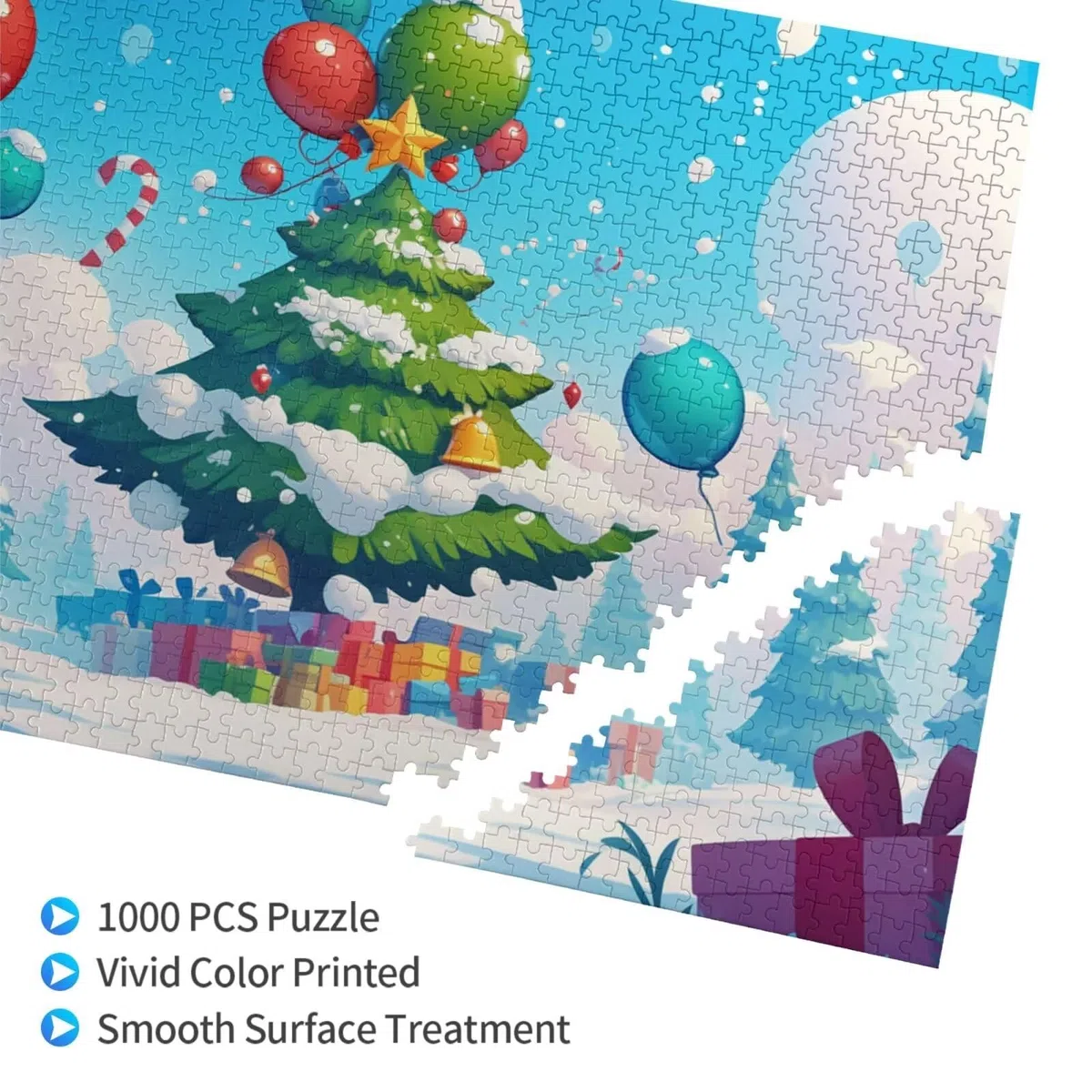 Puzzle 1500 elementów Puzzle Choinka DIY Krajobraz Układanka Dorośli Gra Wyzwanie-Początkujący Myślenie Gry i Zabawa - Nowoczesna Dekoracja Ścienna, Wyjątkowa Dekoracja Sypialnia Prezent Kobieta