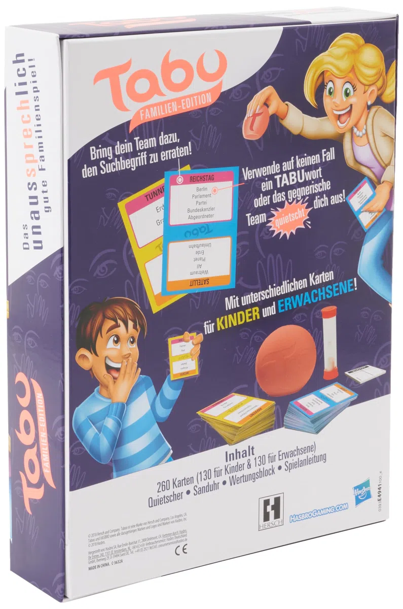 Hasbro Gaming Gra Planszowa, Wielokolorowy, 260 kart
