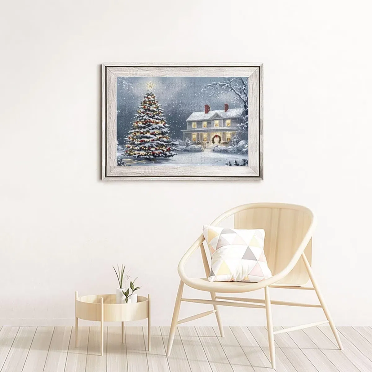 Puzzle 1500 elementów Puzzle Choinka DIY Krajobraz Układanka Dorośli Gra Wyzwanie-Początkujący Myślenie Gry i Zabawa - Nowoczesna Dekoracja Ścienna, Wyjątkowa Dekoracja Sypialnia Prezent Kobieta