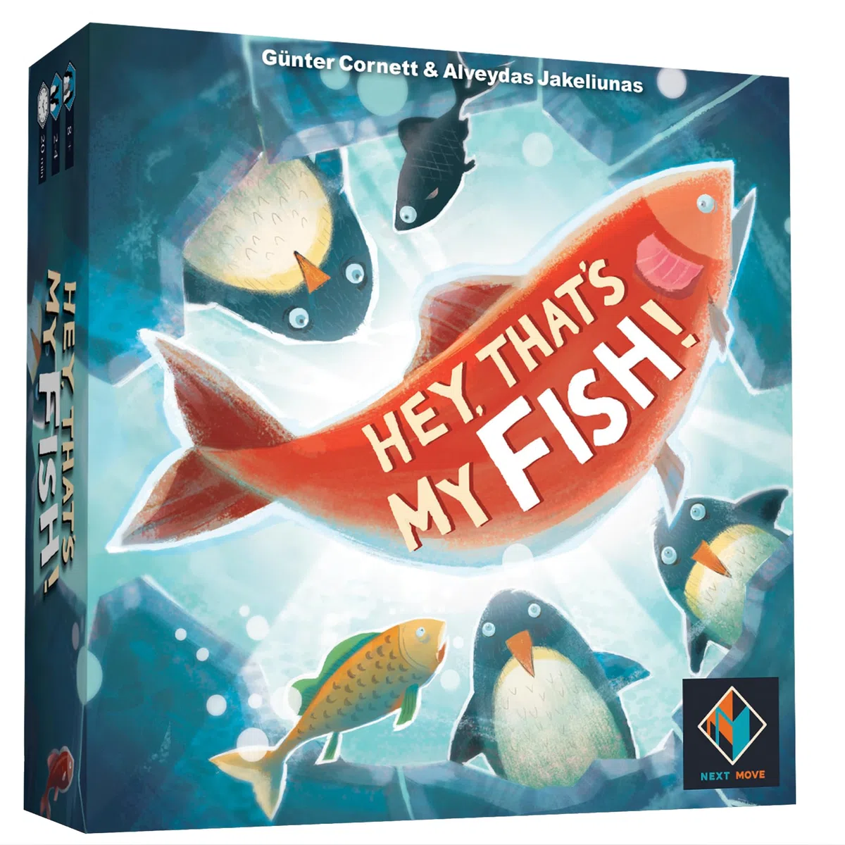 Next Move Games | Hey That's My Fish | Gra planszowa | Wiek 8+ | 2-4 graczy | Czas gry 20 minut