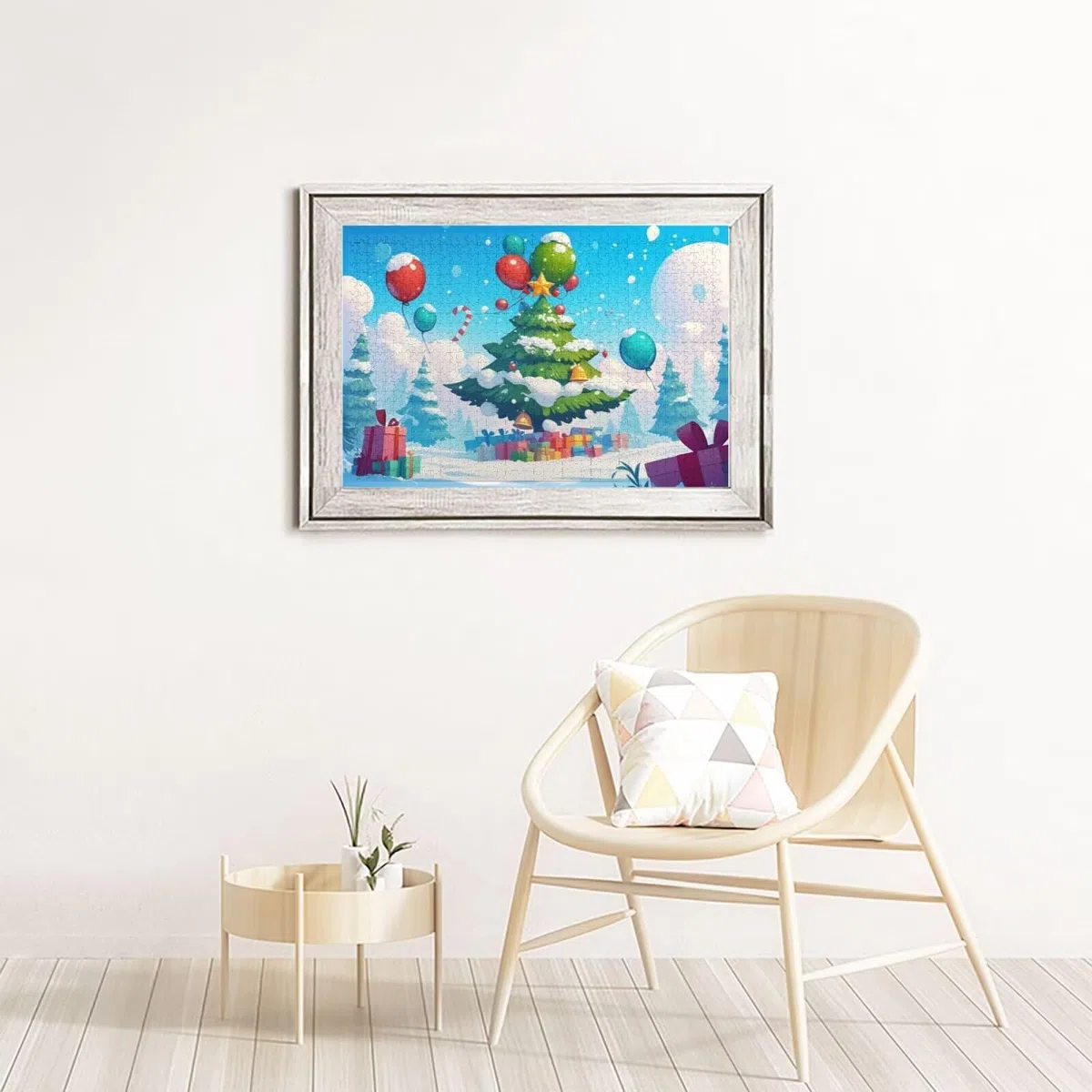 Puzzle 1500 elementów Puzzle Choinka DIY Krajobraz Układanka Dorośli Gra Wyzwanie-Początkujący Myślenie Gry i Zabawa - Nowoczesna Dekoracja Ścienna, Wyjątkowa Dekoracja Sypialnia Prezent Kobieta