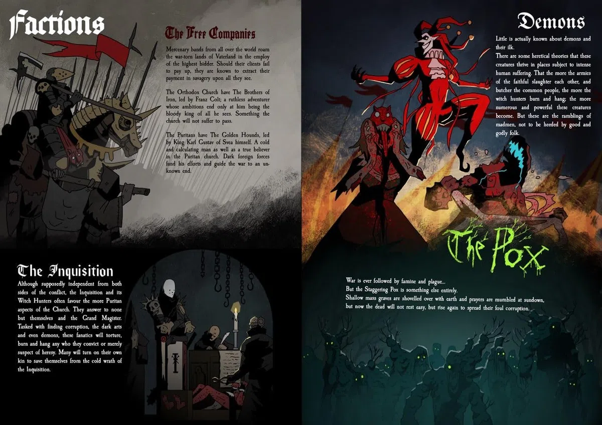 Free League Podstawowy podręcznik czarnego proszku i siarki: Grimdark Folk Horror TTRPG z Dark Magic & Chaos
