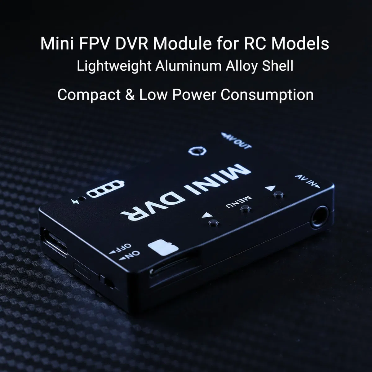 NTSC PAL Rejestrator przełączany, mini moduł DVR FPV z wbudowaną baterią, wysokiej jakości rejestrator audio wideo do quadcoptera i pojazdów RC